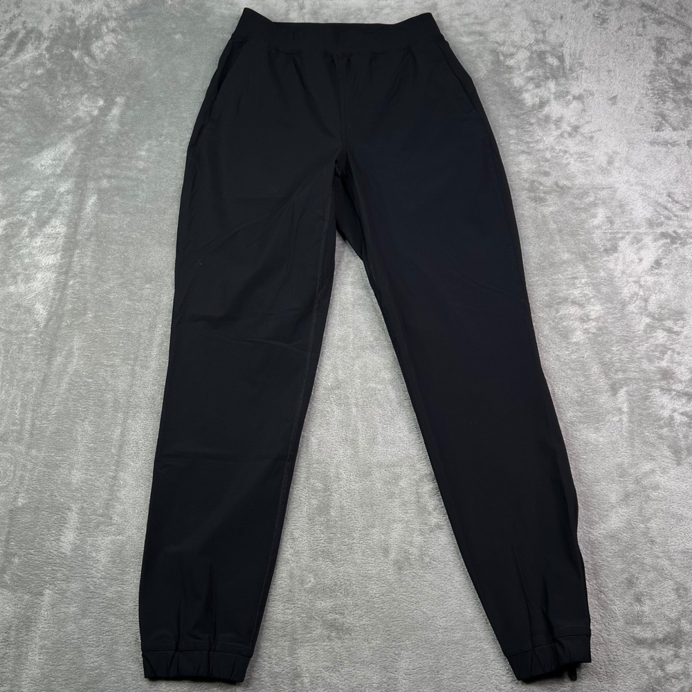 Lululemon Adaptive State Joggers Womens 4 Black Solid Zipper Cuff Athletic Pants